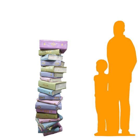 Large Stacked Books Statue