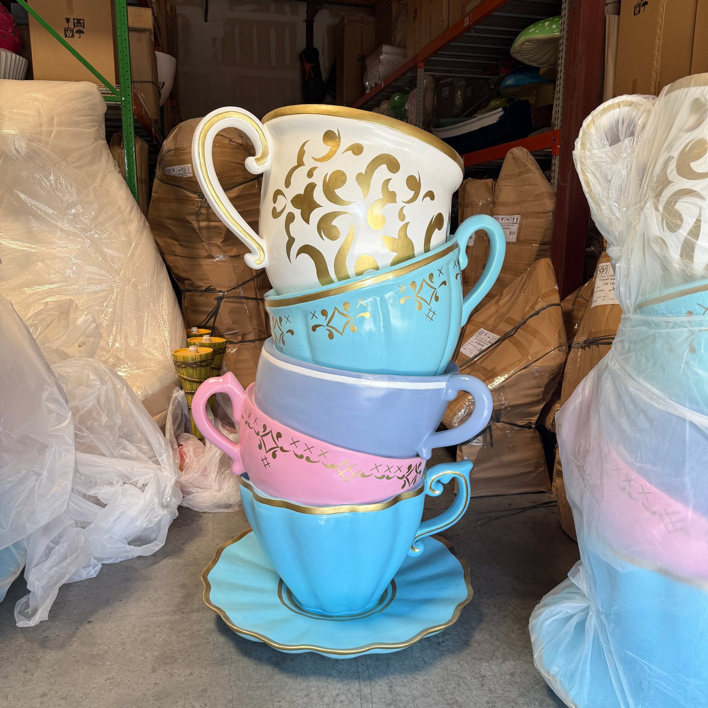 Large Stacked Teacups Statue