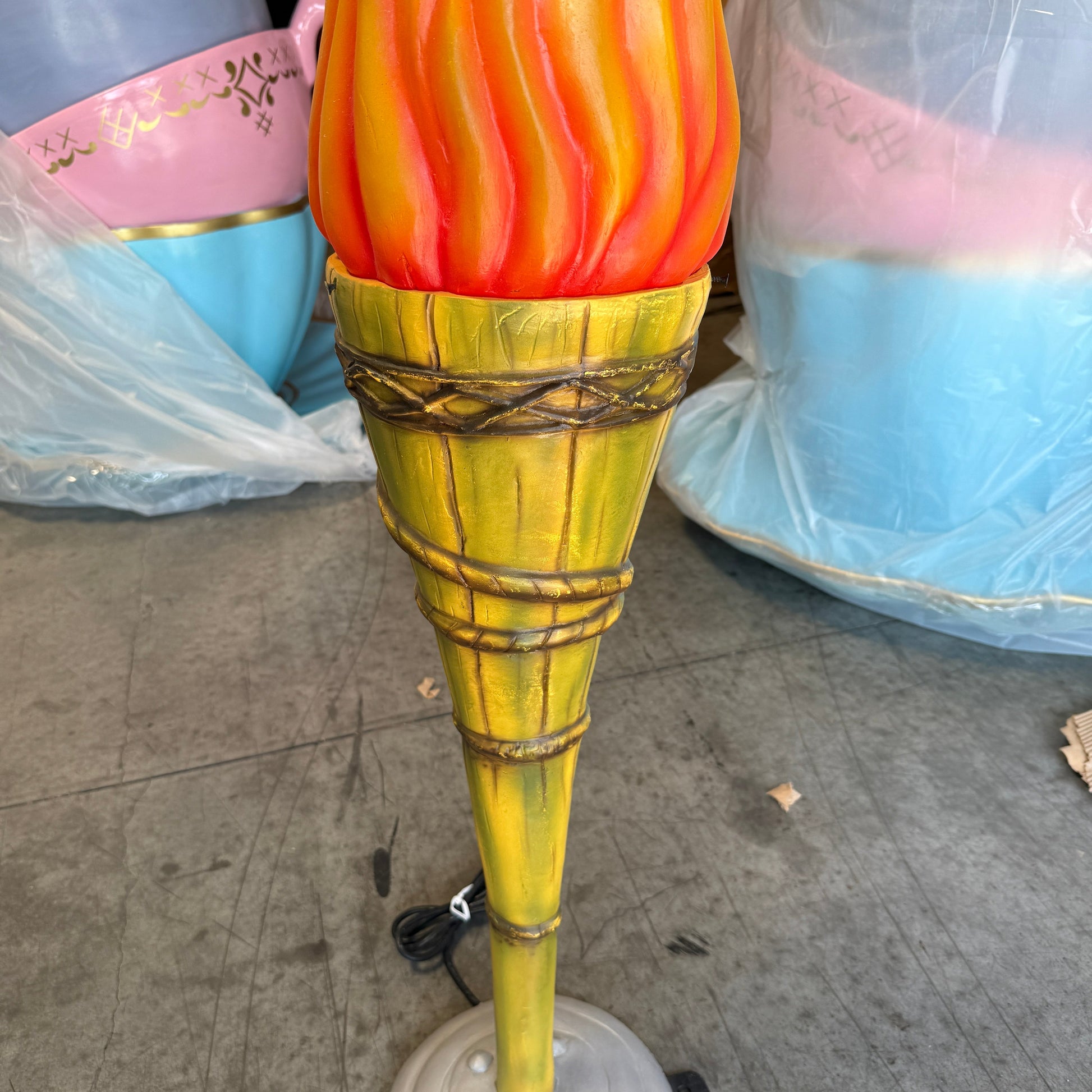 Small Fire Tiki Torch Statue F0226-ABK-A