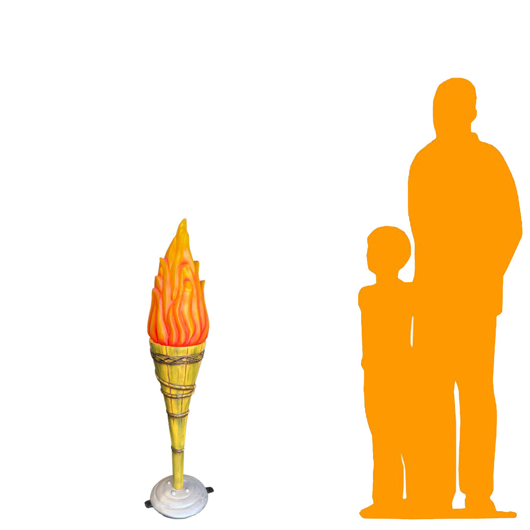 Small Fire Tiki Torch Statue F0226-ABK-A