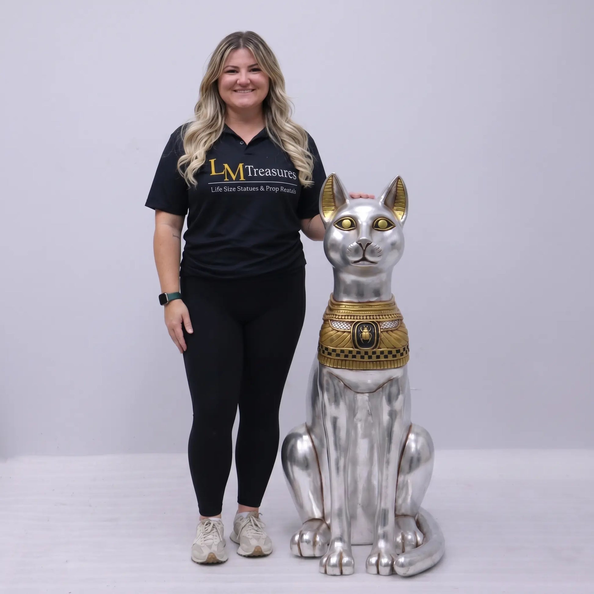 Large Egyptian Bastet Cat Statue E0109-AFCA4-H