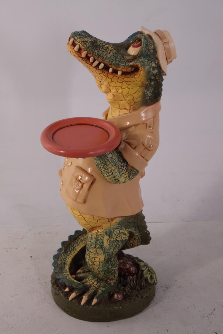 Small Crocodile Butler Statue