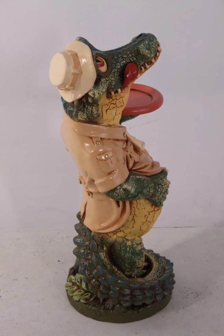 Small Crocodile Butler Statue