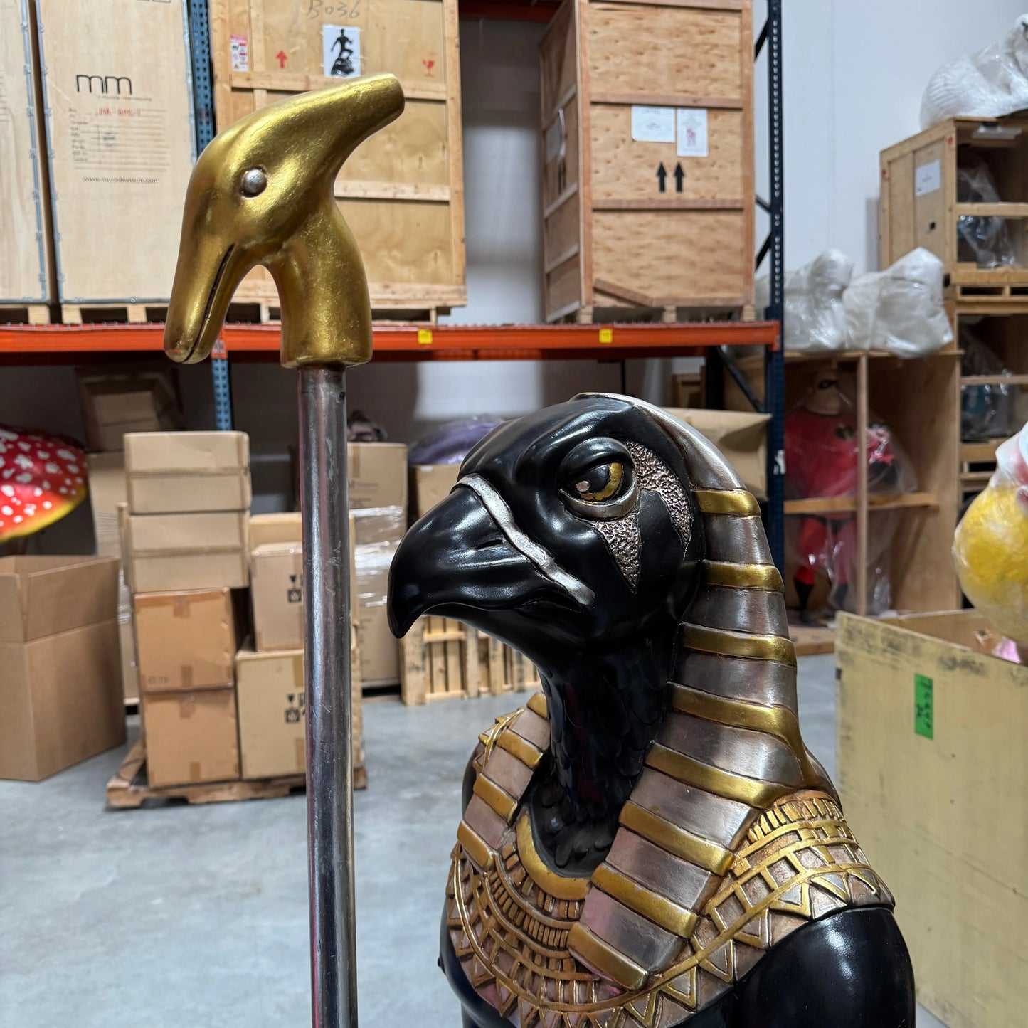 Egyptian Horus Life Size Statue E0104S-AFH6SB-H
