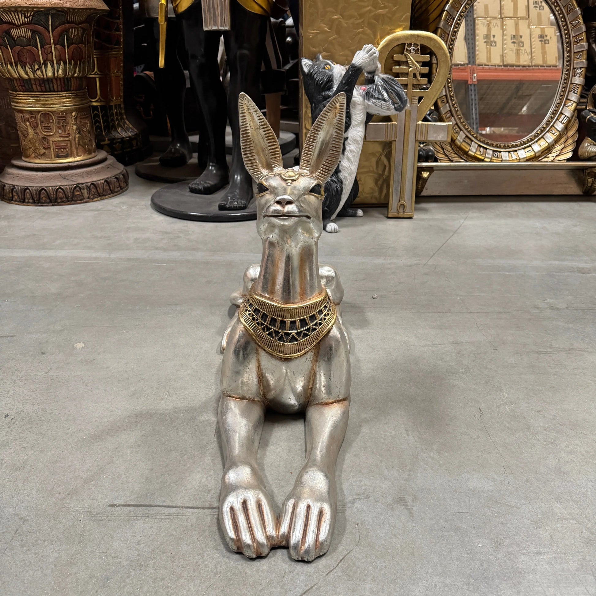Egyptian Dog Jackal God Statue E0032-AFPHH-H