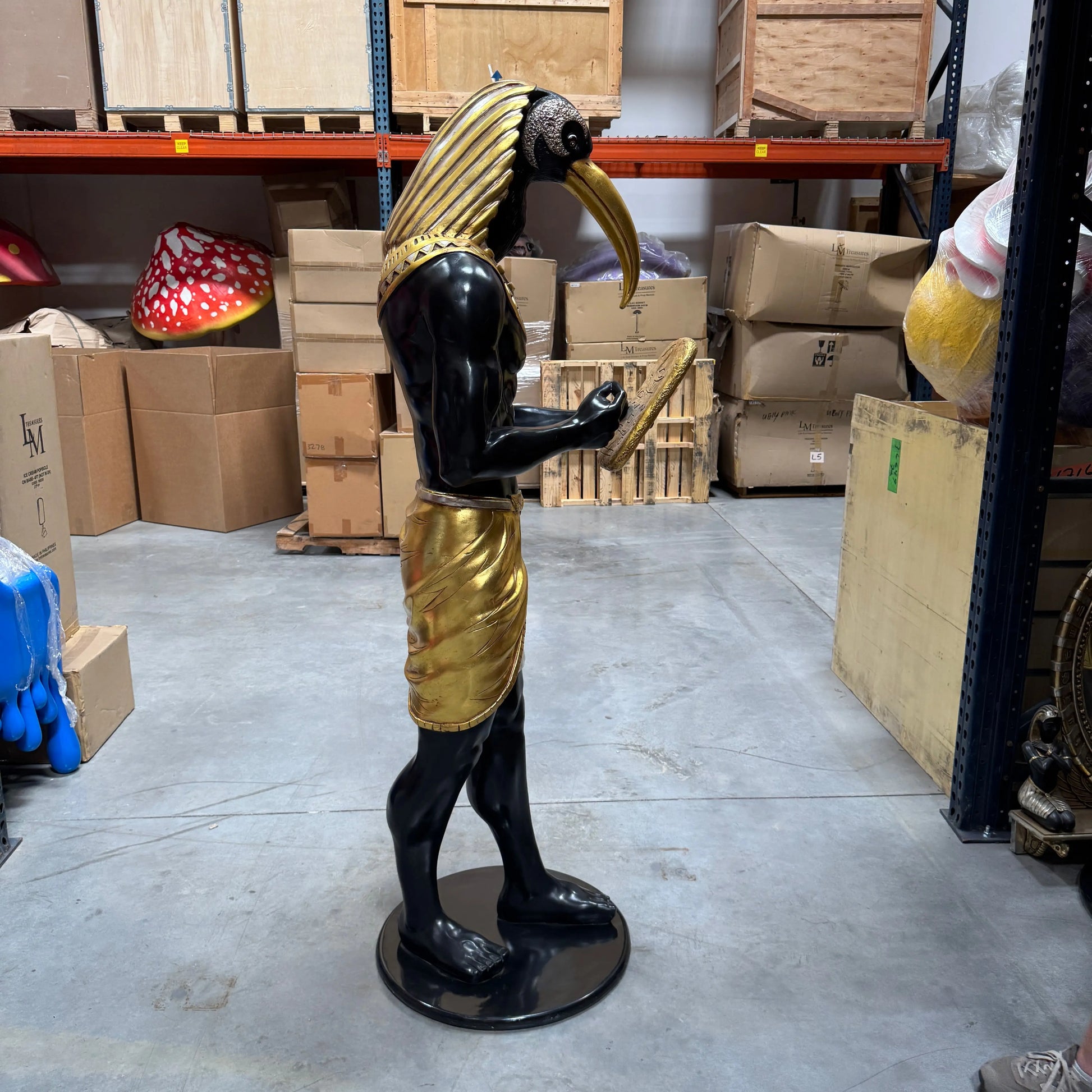 Egyptian Thot Life Size Statue E0106S-AFT6SB-H