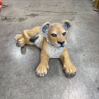 Lion Cub Laying Statue