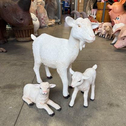 Baby Goat Laying Statue