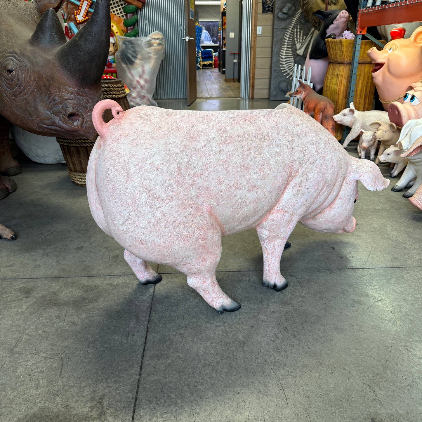 Pig Bench Statue