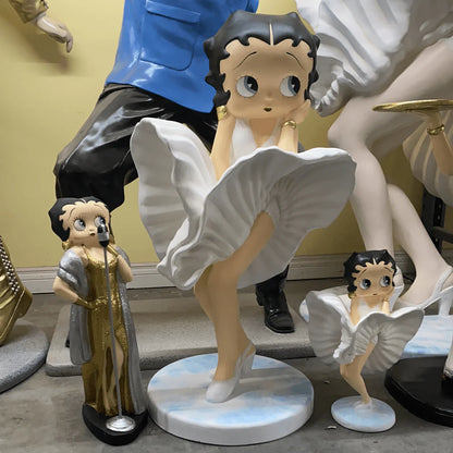 Small Betty Boop Singer in Gold Statue