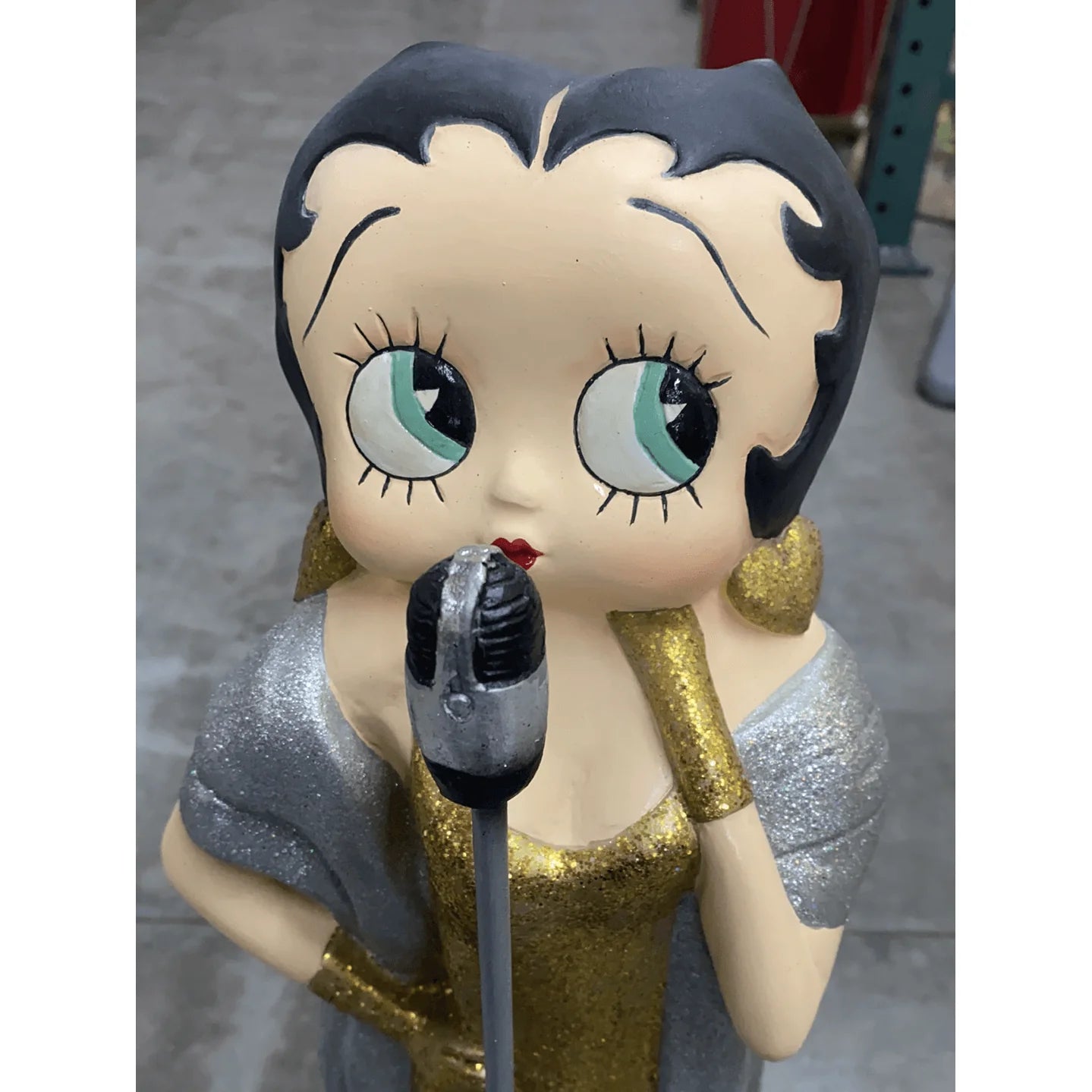 Small Betty Boop Singer in Gold Statue