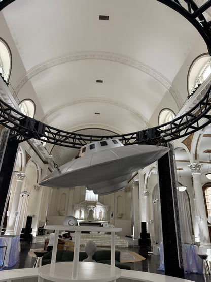 Large Hanging Alien Space Ship UFO Statue