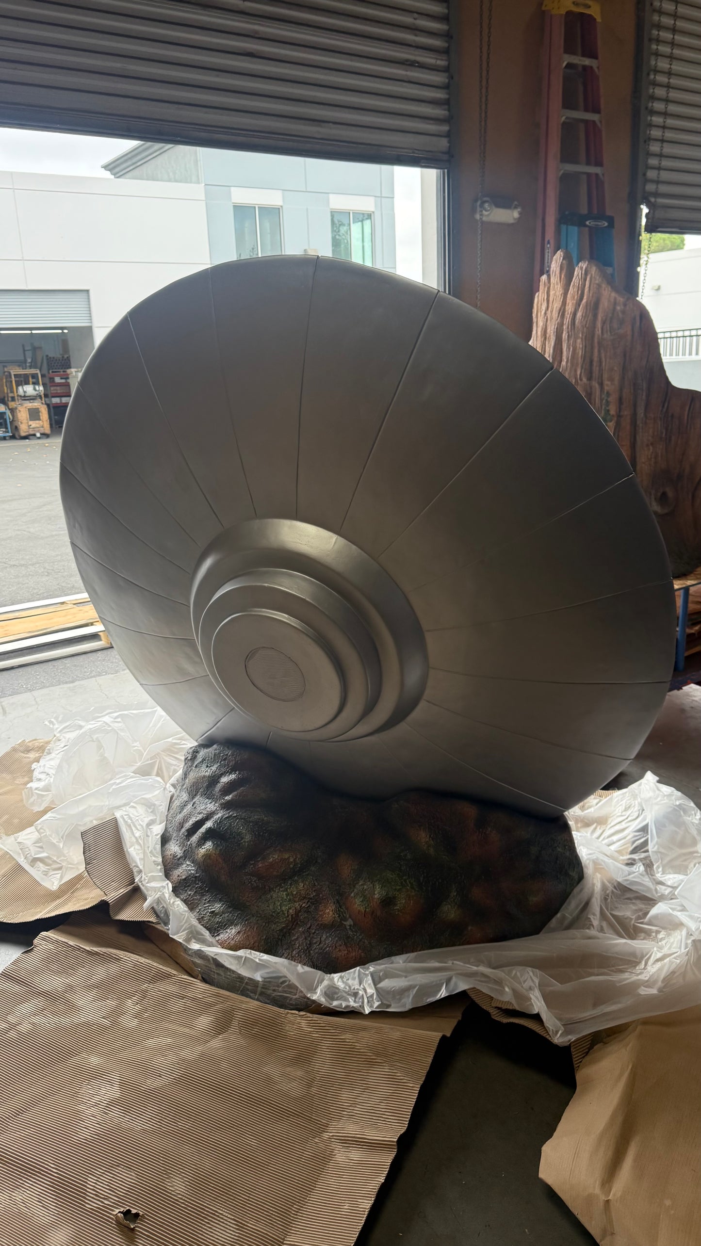 Large Crashed Alien Space Ship UFO Statue