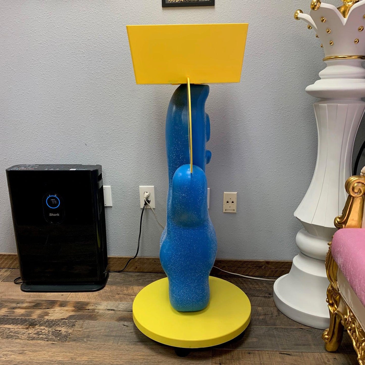 Blue Sour Patch Kid Tray Statue - LM Treasures Prop Rentals 