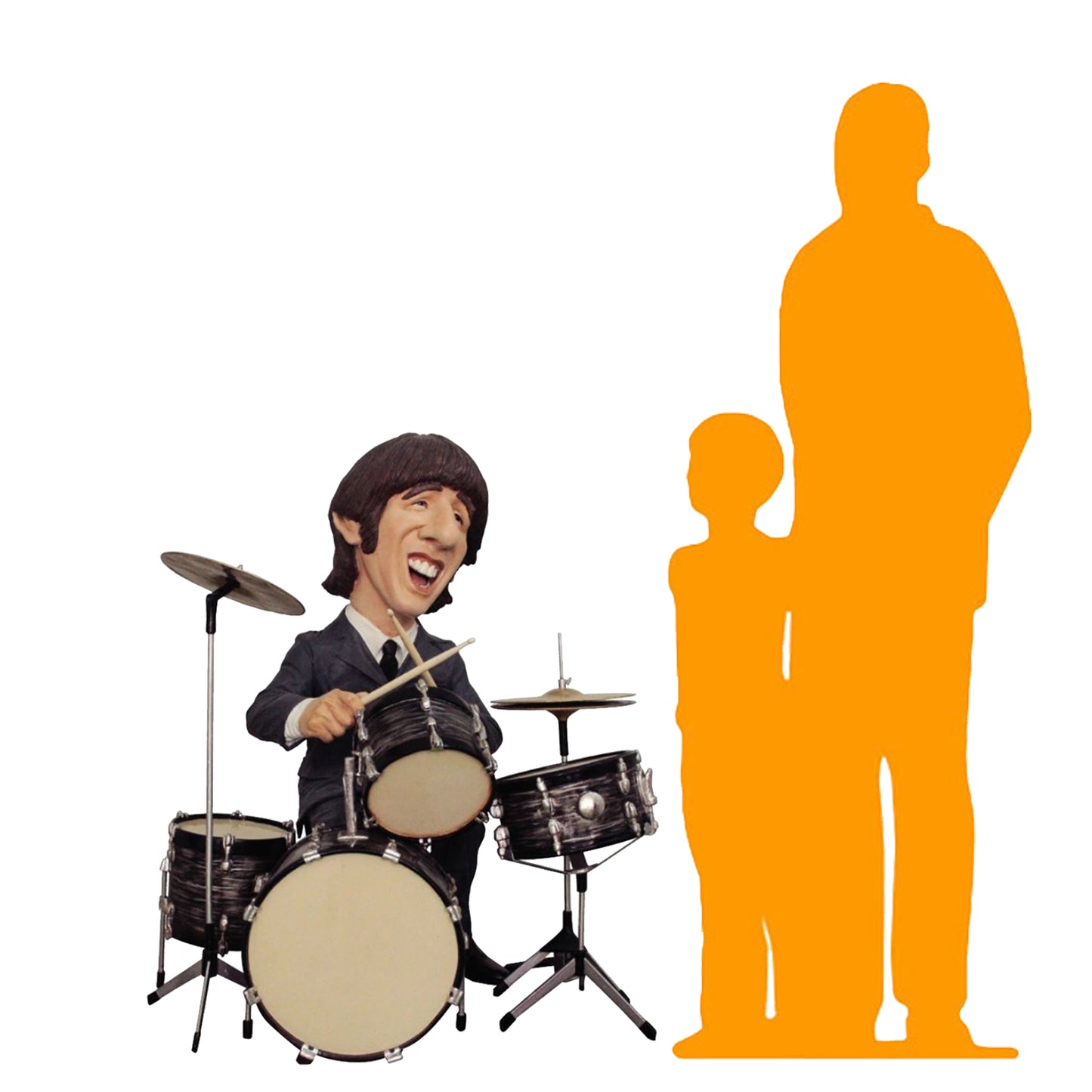 Cartoon Drummer Bingo Life Size Statue