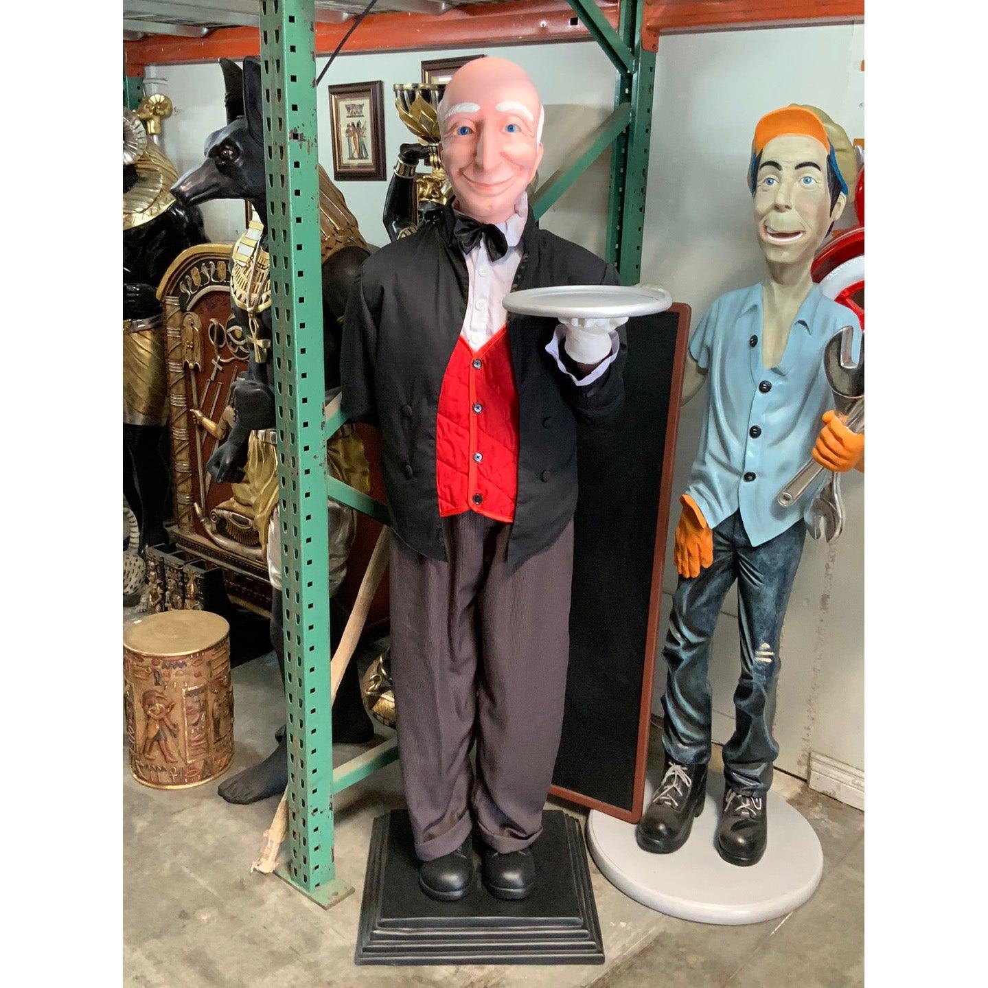 Butler Life Size Decor Prop Statue