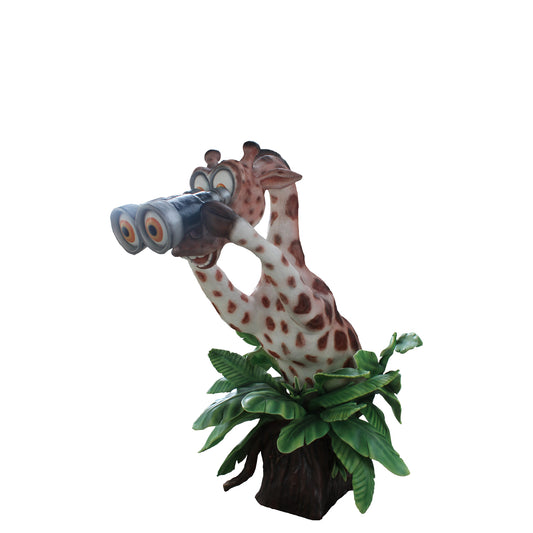 Comic Giraffe Exploring Statue