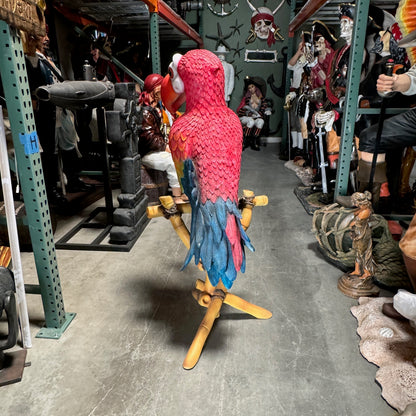 Comic Parrot Statue On Stand