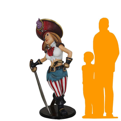 Lady Pirate Maarso Life Size Statue - LM Treasures Prop Rentals 