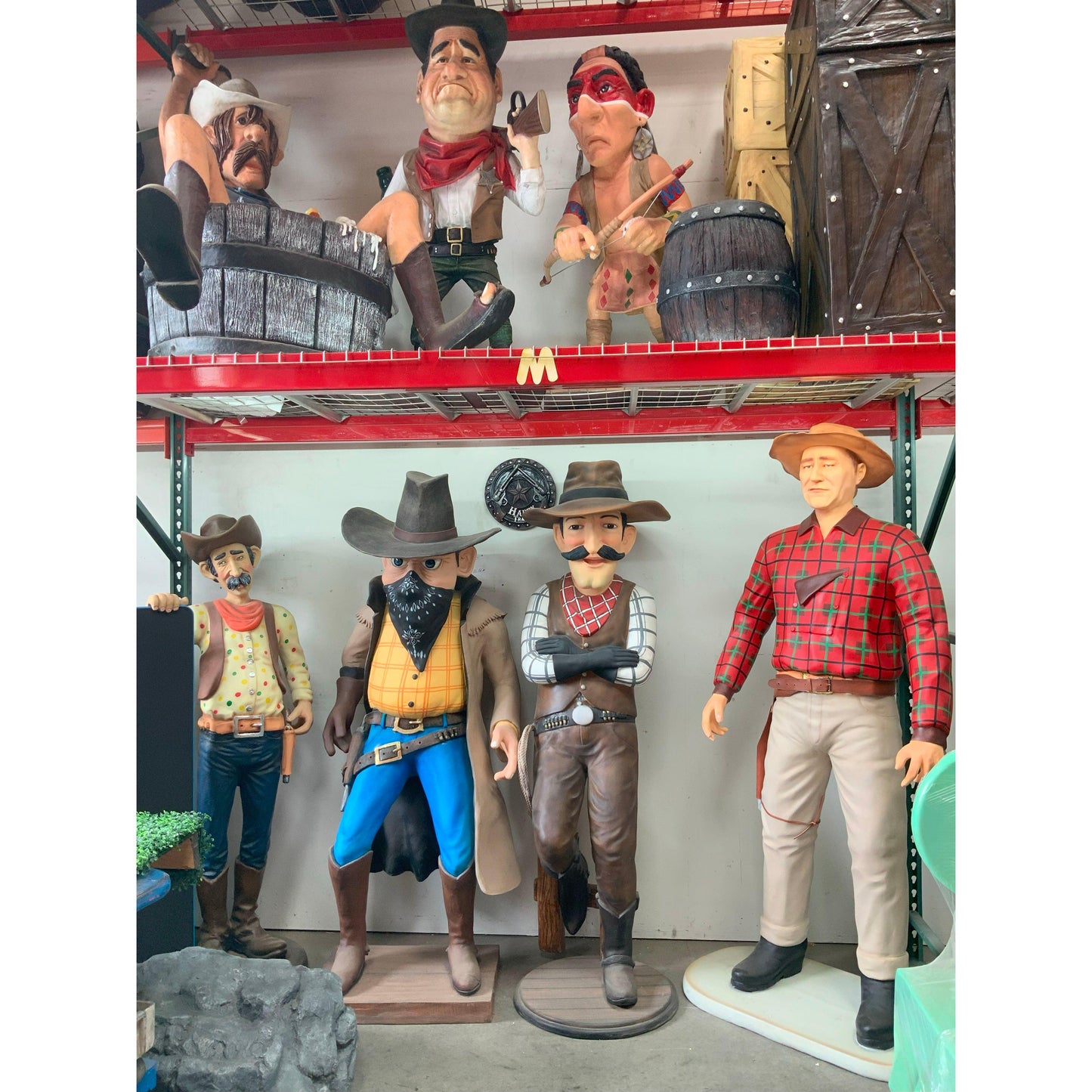 Cowboy Comic Statue - LM Treasures Prop Rentals 