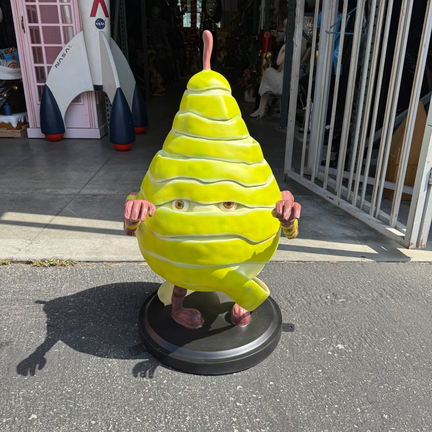Mummy Pear Spooky Fruit Statue