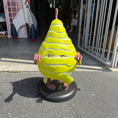 Mummy Pear Spooky Fruit Statue