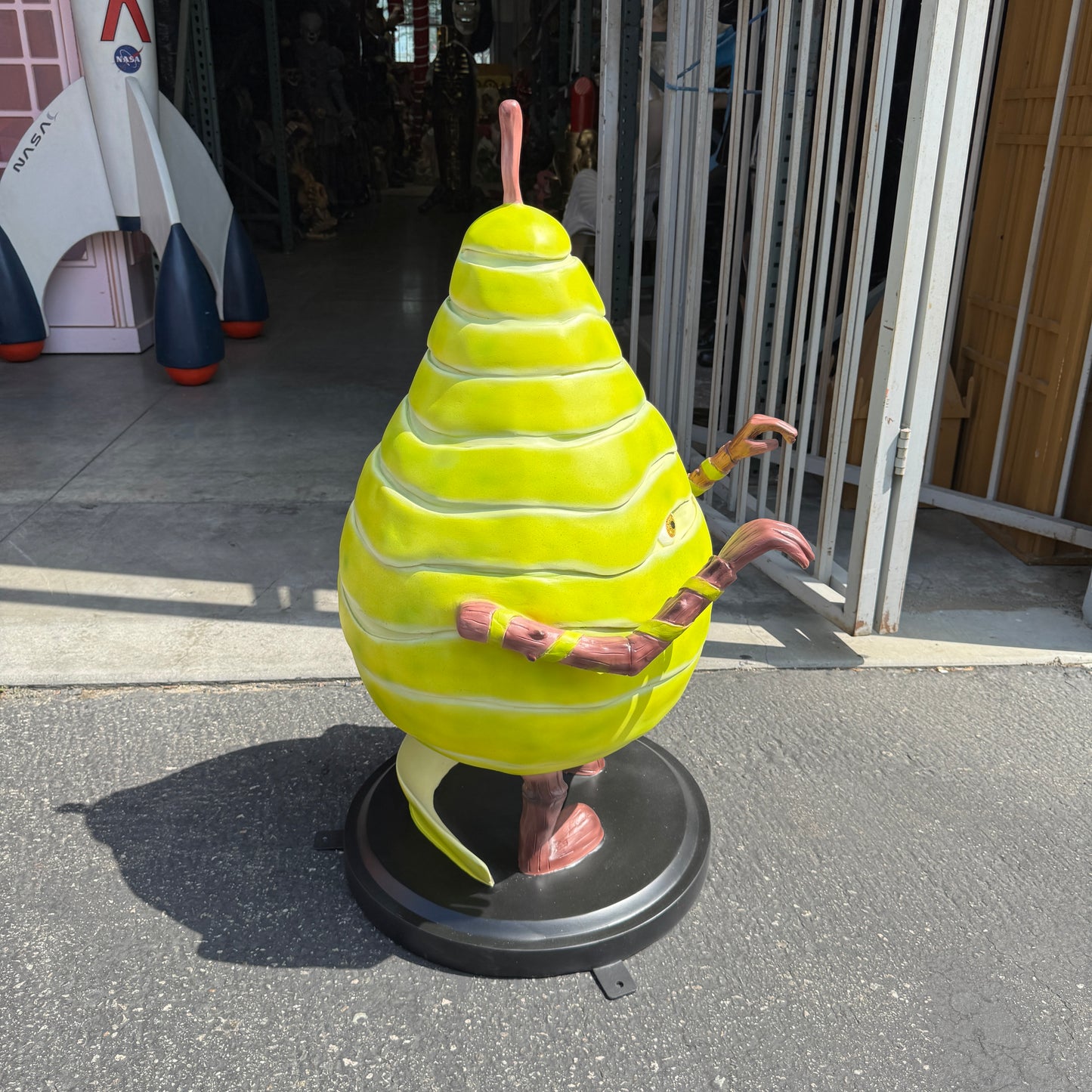 Mummy Pear Spooky Fruit Statue