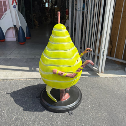 Mummy Pear Spooky Fruit Statue