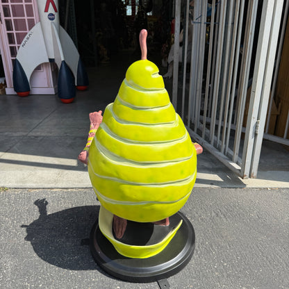 Mummy Pear Spooky Fruit Statue