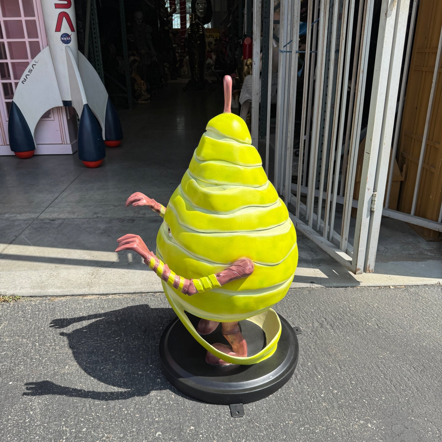 Mummy Pear Spooky Fruit Statue