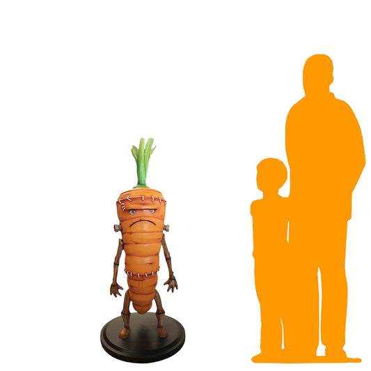 Frankenstein Carrot Spooky Veggie Statue
