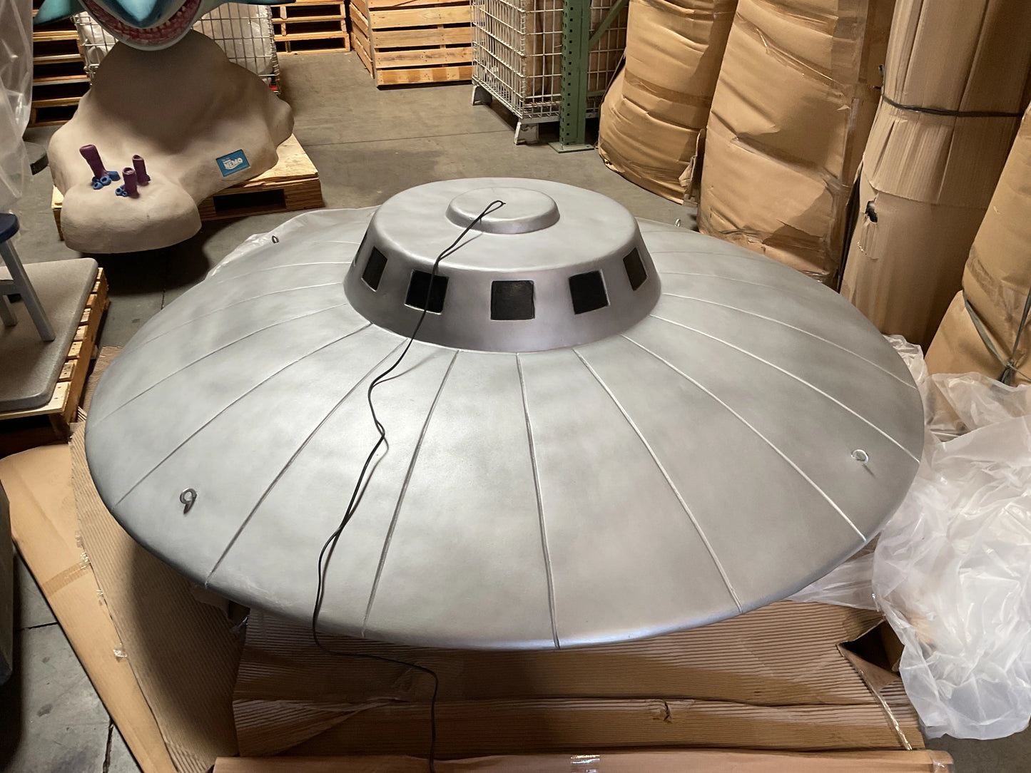 Large Hanging Alien Space Ship UFO Statue