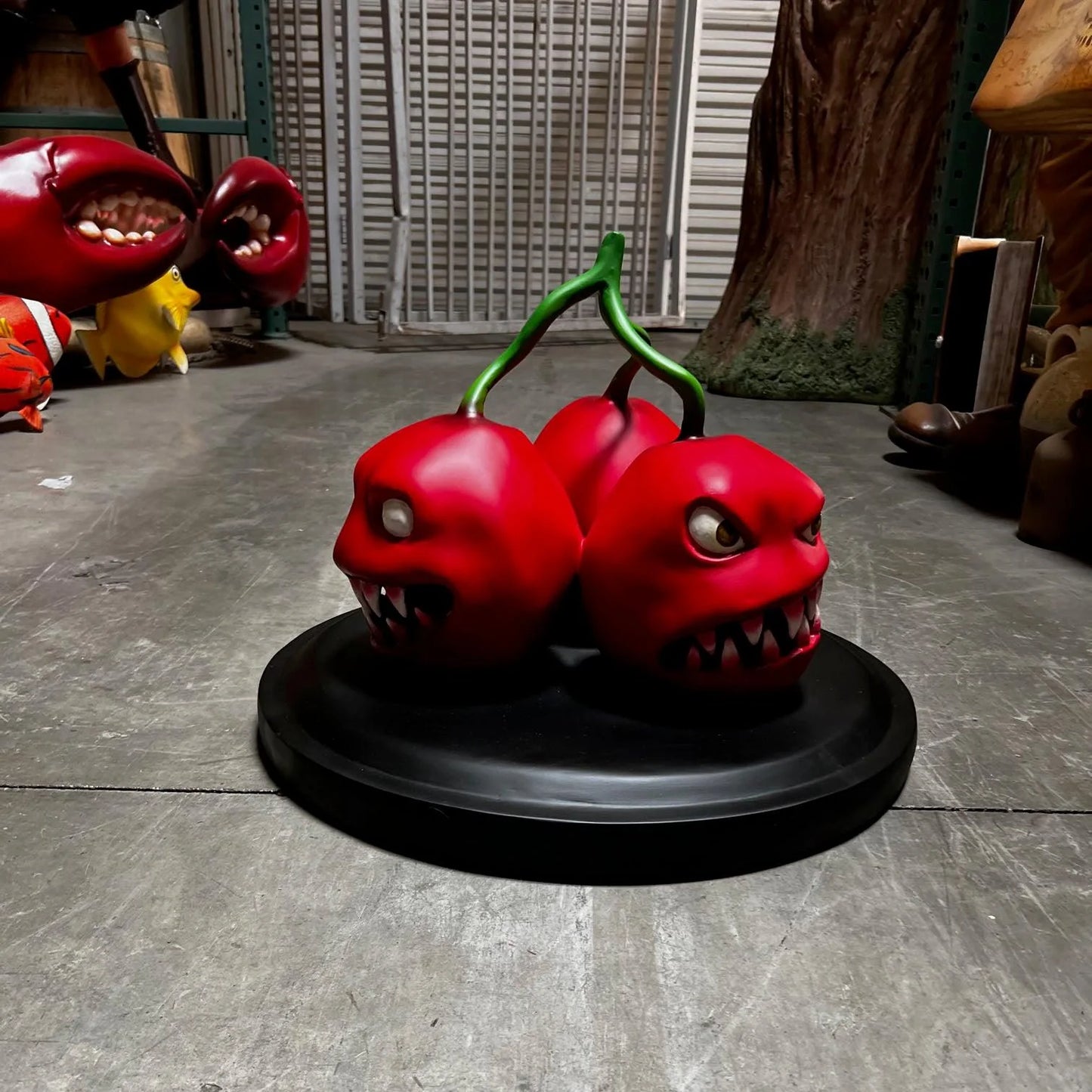 Evil Cherries Over Sized Spooky Fruit Statue