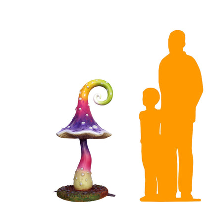 Large Swirl Mushroom Statue