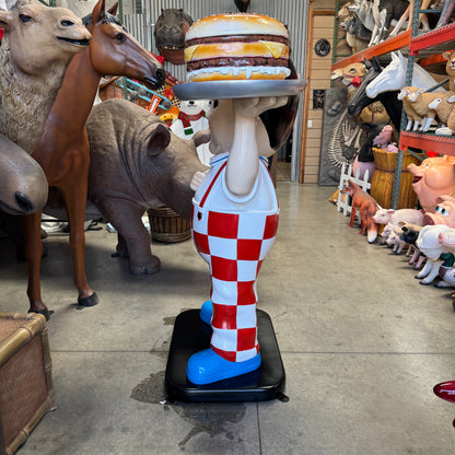 Boy With Hamburger Statue