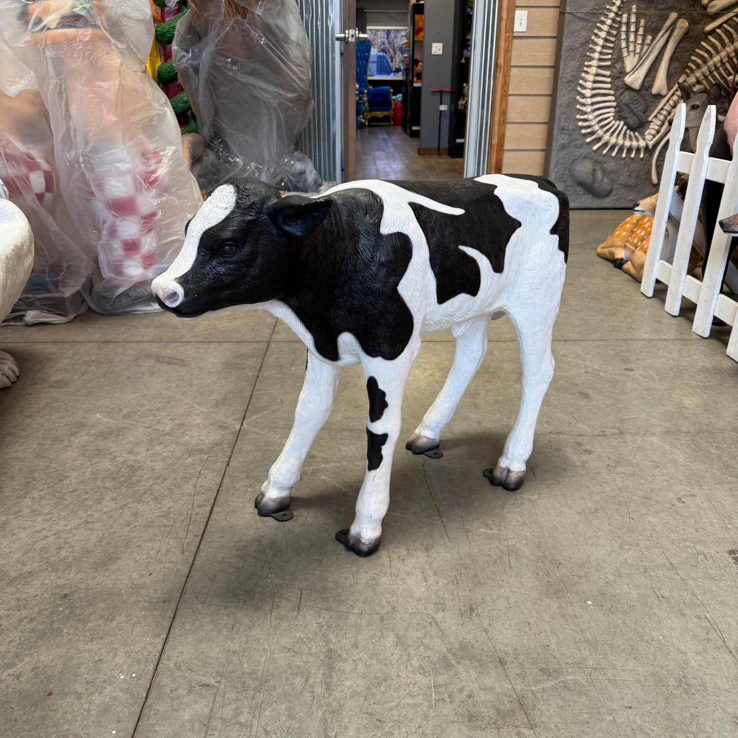 New Born Calf Standing Statue