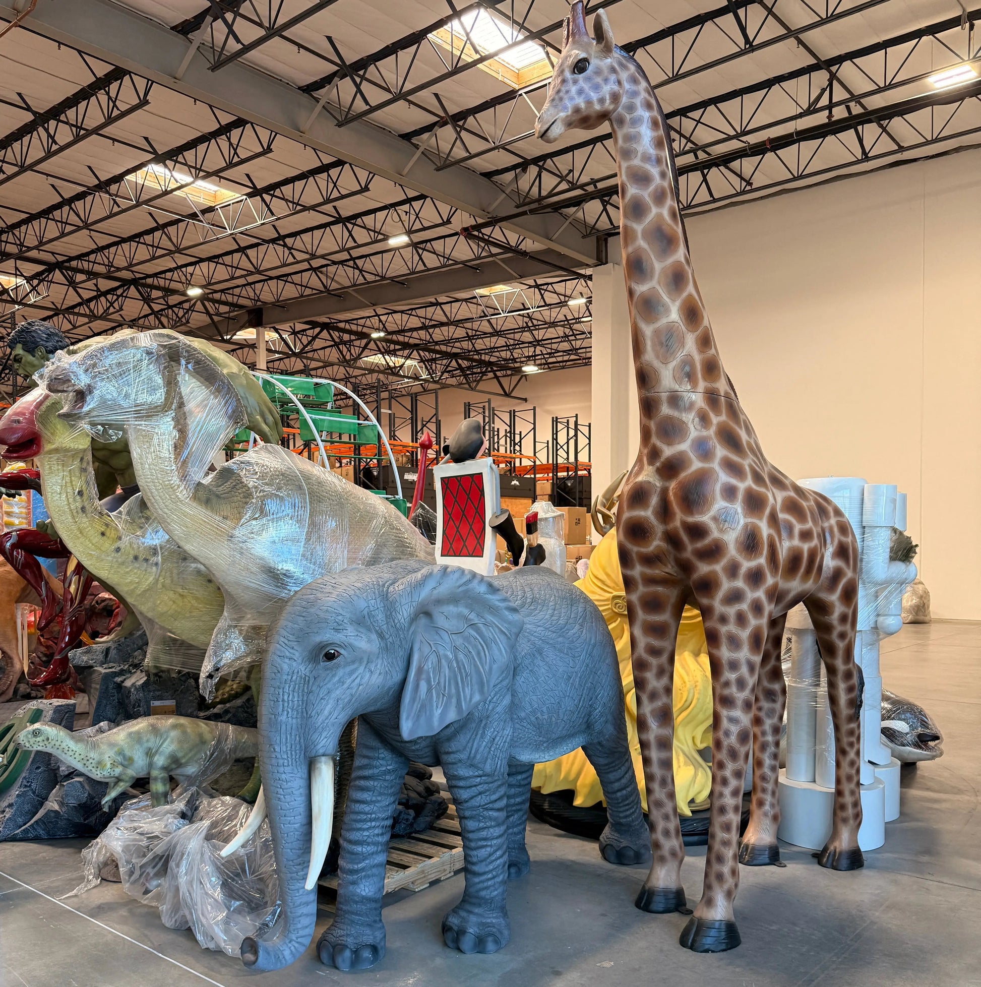Large Standing Elephant Statue A0593-R093-PT