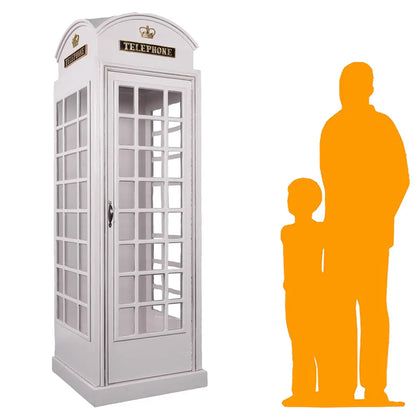 White British Phone Booth Life Size Statue F0148W-DF4210-G