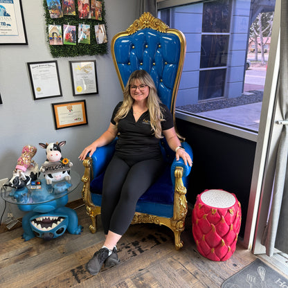 Blue Royal Throne Statue