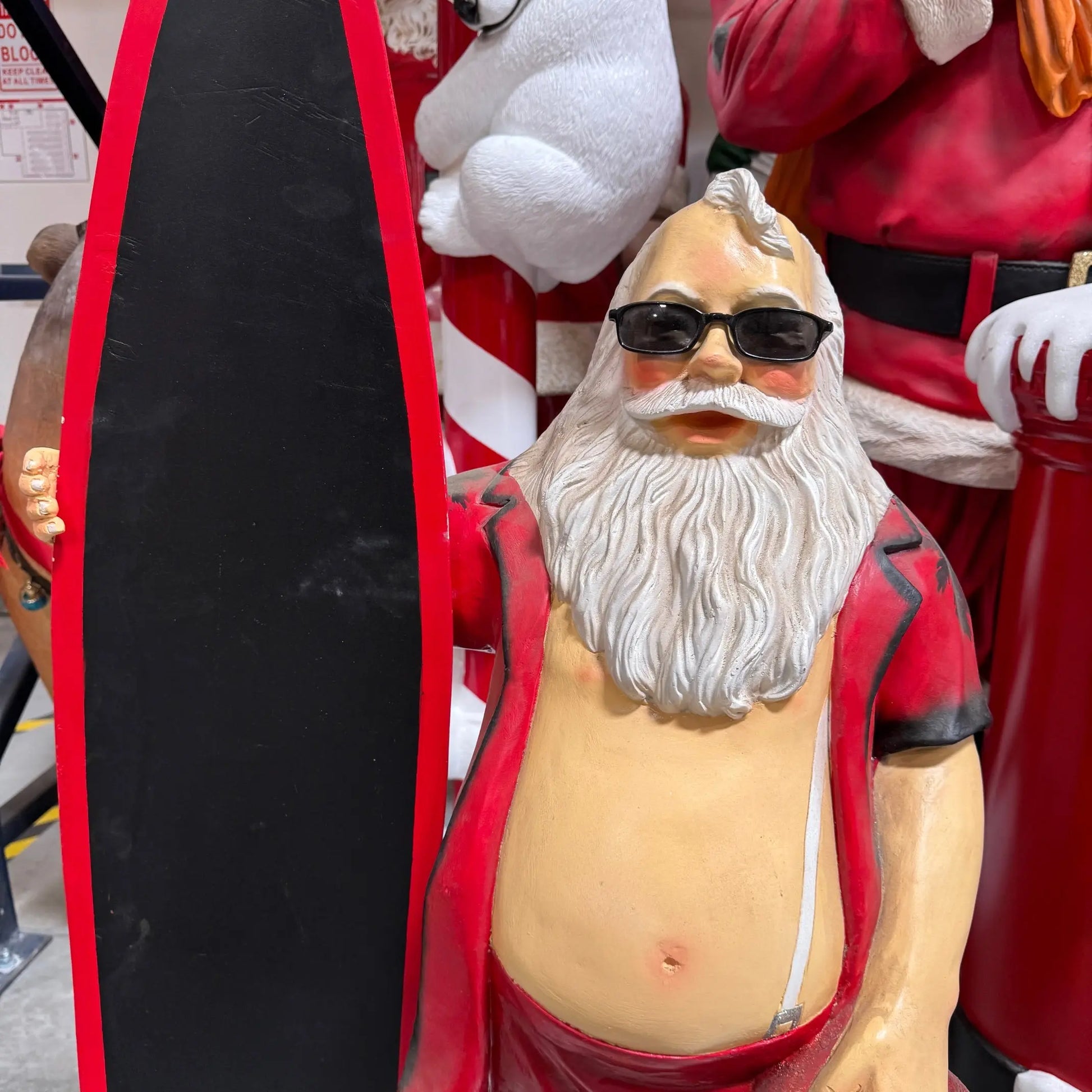 Small Santa Claus With Surfboard Statue S0181S-DN-A