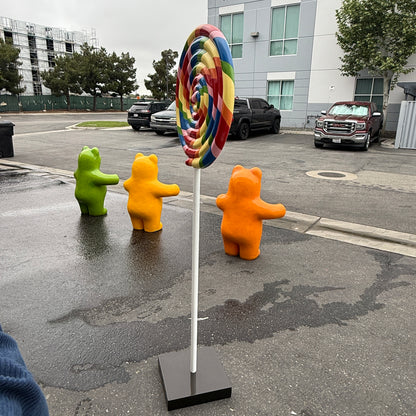 Rainbow Swirl Lollipop Statue