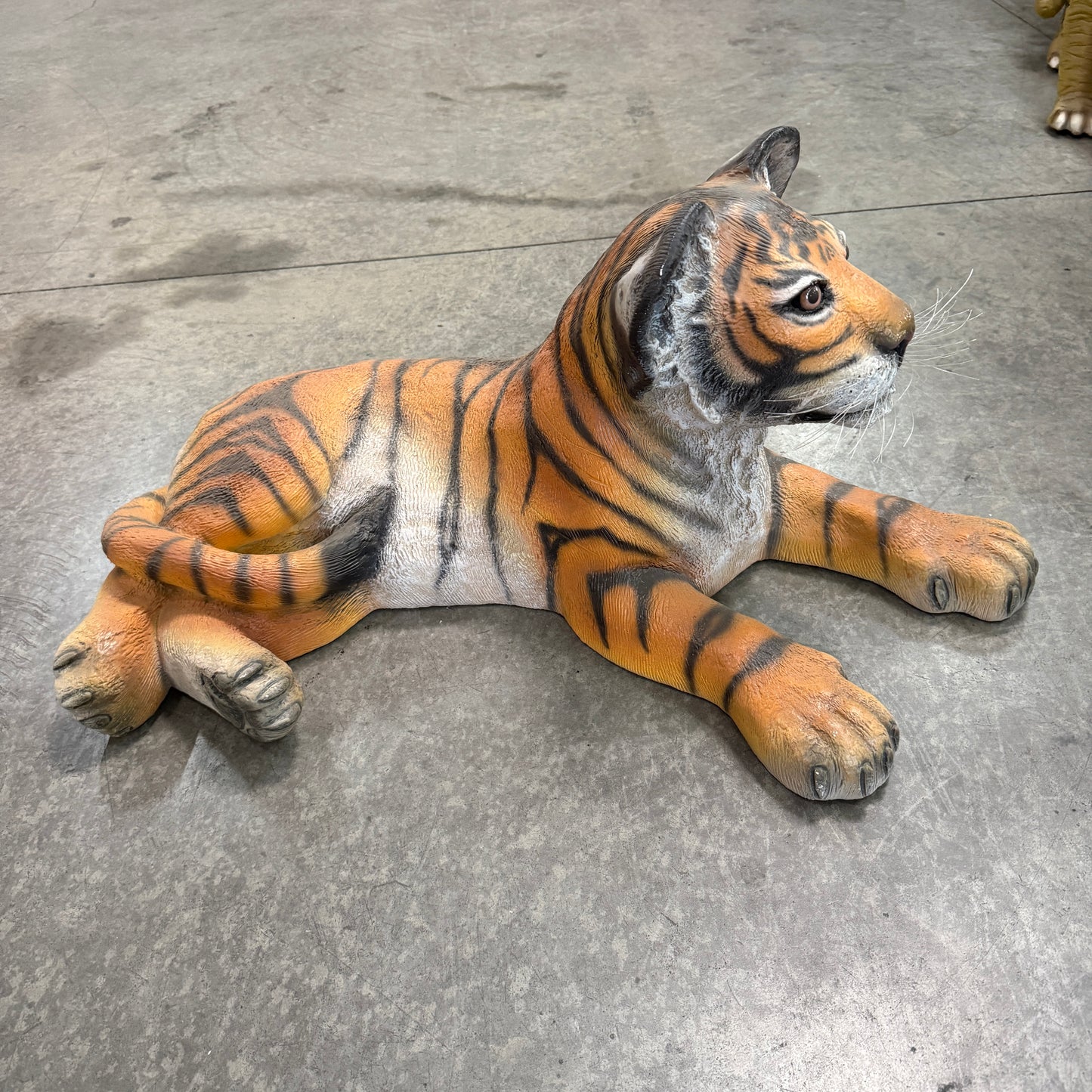 Tiger Cub Laying Statue