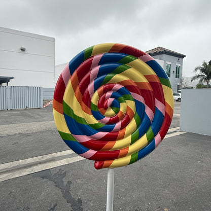 Rainbow Swirl Lollipop Statue