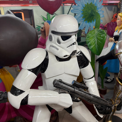 Space Trooper In Action Statue