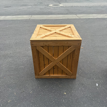 Square Wood Crate