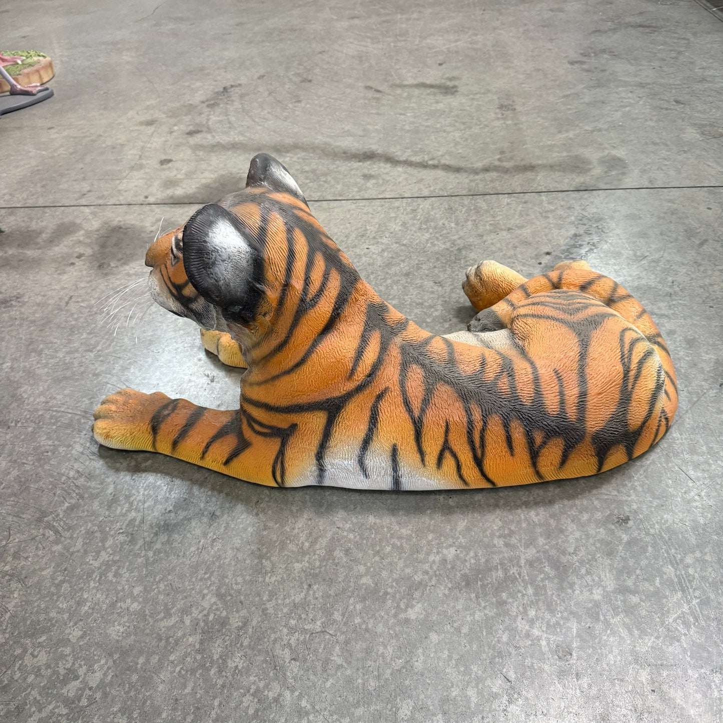 Tiger Cub Laying Statue