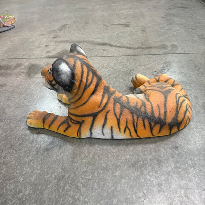 Tiger Cub Laying Statue