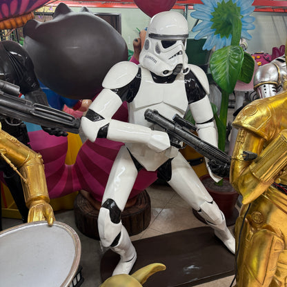 Space Trooper In Action Statue