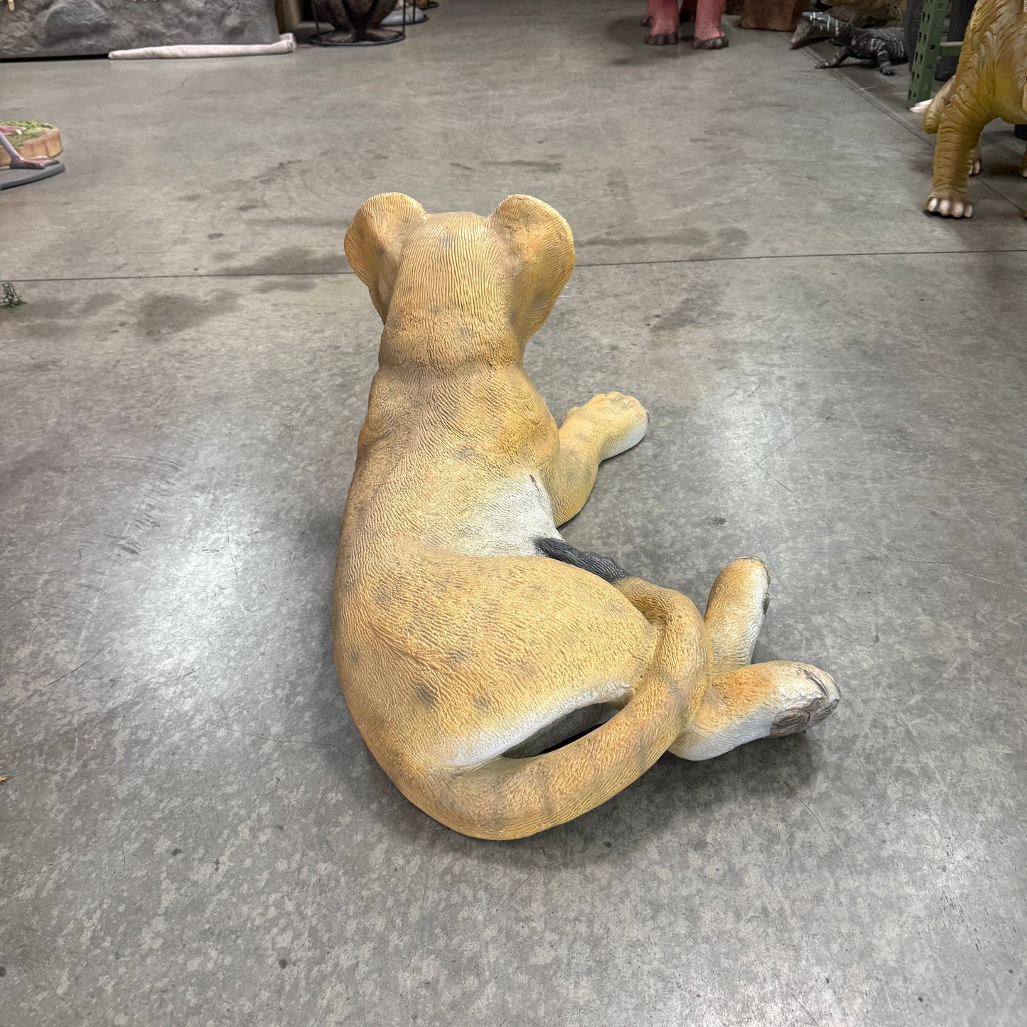 Lion Cub Laying Statue