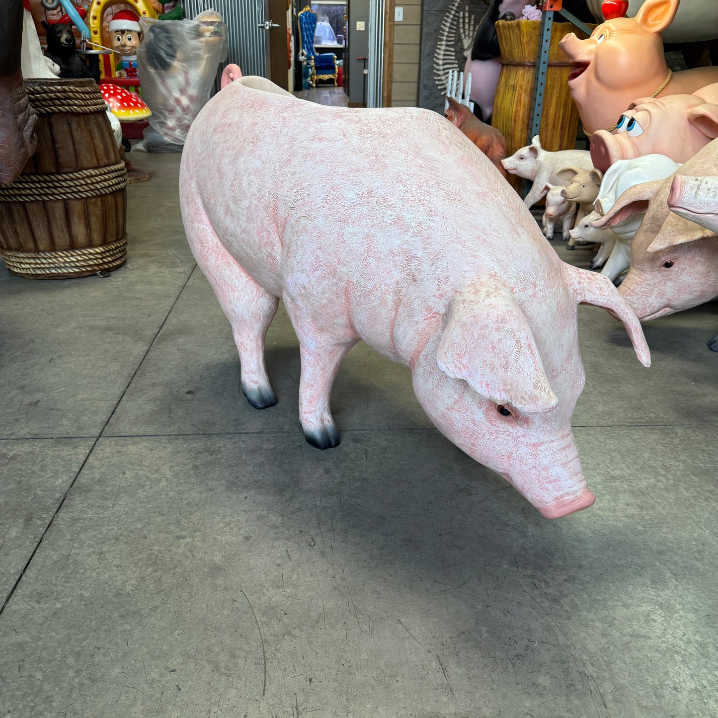 Pig Bench Statue